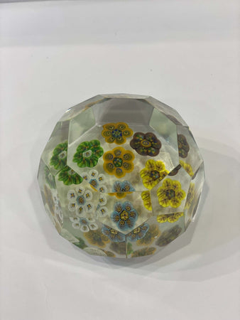 Fermacarte in Vetro Di Murano Trasparente Venezia 100% Murrina Fatto a Mano 7 X 9 Cm Fermacarte Soprammobile