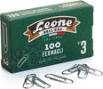 Fermagli zincati - lunghezza 28 mm - n. 3 - Leone - conf. 100 pezzi [multipack] 10 pezzi Cancelleria e prodotti per ufficio/Archivio ufficio e accessori per scrivania/Nastri colle elastici e graffette/Graffette molle fermacarte e anelli Eurocartuccia - Pavullo, Commerciovirtuoso.it