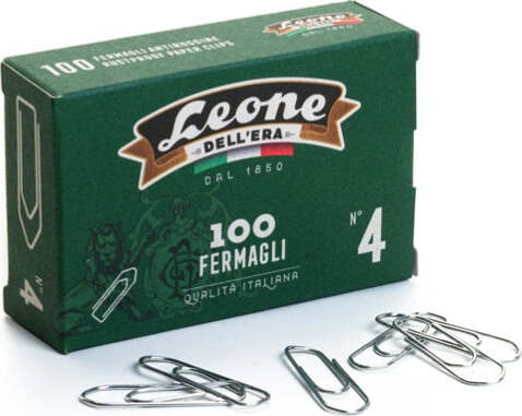 Fermagli zincati - lunghezza 32 mm - n. 4 - Leone - conf. 100 pezzi [multipack] 10 pezzi Cancelleria e prodotti per ufficio/Archivio ufficio e accessori per scrivania/Nastri colle elastici e graffette/Graffette molle fermacarte e anelli Eurocartuccia - Pavullo, Commerciovirtuoso.it