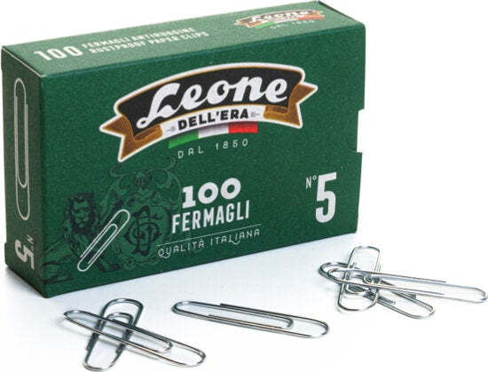 Fermagli zincati - lunghezza 49 mm - n.5 - Leone - conf. 100 pezzi [multipack] 10 pezzi Cancelleria e prodotti per ufficio/Archivio ufficio e accessori per scrivania/Nastri colle elastici e graffette/Graffette molle fermacarte e anelli Eurocartuccia - Pavullo, Commerciovirtuoso.it