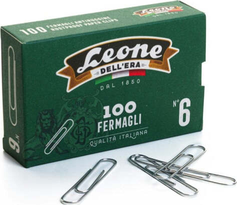 Fermagli zincati - lunghezza 58 mm - n. 6 - Leone - conf. 100 pezzi [multipack] 10 pezzi Cancelleria e prodotti per ufficio/Archivio ufficio e accessori per scrivania/Nastri colle elastici e graffette/Graffette molle fermacarte e anelli Eurocartuccia - Pavullo, Commerciovirtuoso.it