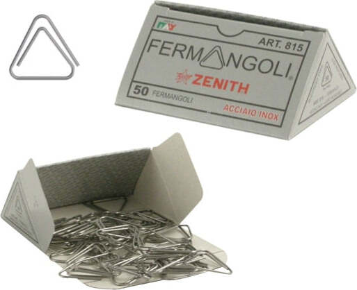 Fermangoli Zenith 815 - acciaio inox - Zenith - conf. 50 pezzi Cancelleria e prodotti per ufficio/Archivio ufficio e accessori per scrivania/Spillatrici e perforatrici/Graffette Eurocartuccia - Pavullo, Commerciovirtuoso.it