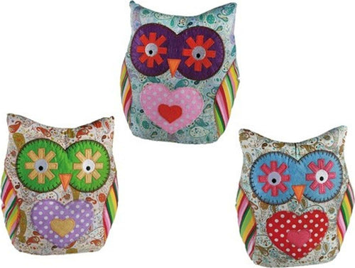 FERMAPORTA A FORMA DI GUFO IN PATCHWORK 1KG TESSUTO COLORI ASSORTITI FERMA PORTA  Trade Shop italia - Napoli, Commerciovirtuoso.it