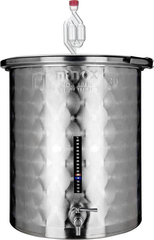 Fermentatore inox professionale per birra artigianale, Fondo Piano con tappo a pressione Casa e cucina/Produzione di birra e vino artigianali/Fermentazione/Fermentatori La Zappa - Altamura, Commerciovirtuoso.it