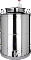 Fermentatore inox professionale per birra artigianale, Fondo Piano con tappo a vite Casa e cucina/Produzione di birra e vino artigianali/Fermentazione/Fermentatori La Zappa - Altamura, Commerciovirtuoso.it