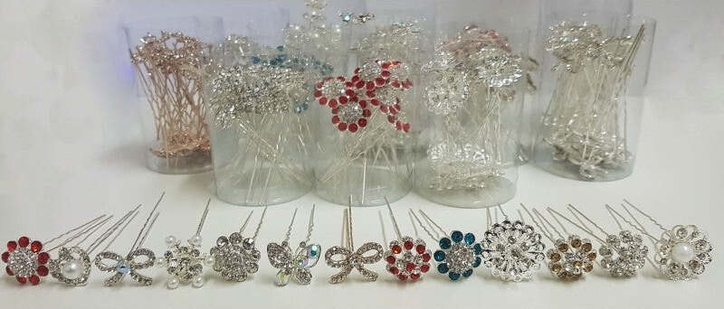 30 Forcine A Spirale Con Strass - Fermacapelli Decorati Per Matrimoni, Feste, Acconciature - Foto 5