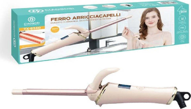 Ferro Arricciacapelli Rivestito In Ceramica Arricciatore Capelli 35w 9mm Tx-8340 Bellezza/Cura dei capelli/Strumenti per lo styling/Arricciacapelli Trade Shop italia - Napoli, Commerciovirtuoso.it