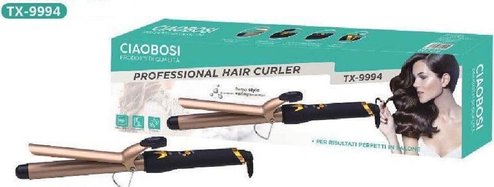 Ferro Arriciacapelli Professionale Ricci Mossi 70 W Riscaldamento Rapido Tx-9994 Bellezza/Cura dei capelli/Strumenti per lo styling/Arricciacapelli Trade Shop italia - Napoli, Commerciovirtuoso.it
