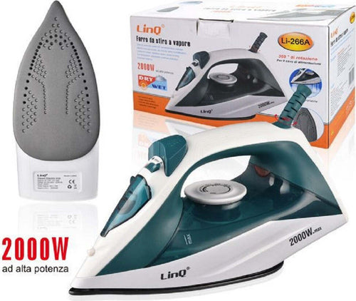 Ferro Da Stiro A Vapore Steam Iron 2000w 200ml Li-266a Autopulente Impugnatura Ergonomica Casa e cucina/Ferri da stiro e accessori/Ferri da stiro/Ferri a vapore Trade Shop italia - Napoli, Commerciovirtuoso.it