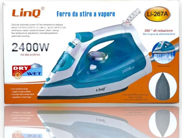 Ferro Da Stiro A Vapore Steam Iron 2400w 200ml Li-267a Getto Piastra Temperatura Casa e cucina/Ferri da stiro e accessori/Ferri da stiro/Ferri a vapore Trade Shop italia - Napoli, Commerciovirtuoso.it