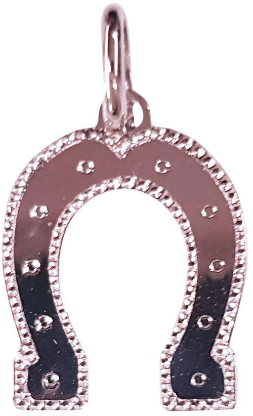 Ferro Di Cavallo Ciondolo Pendente In Oro Bianco 18 Kt Pendente Per Collana Made In Italy Porta Fortuna