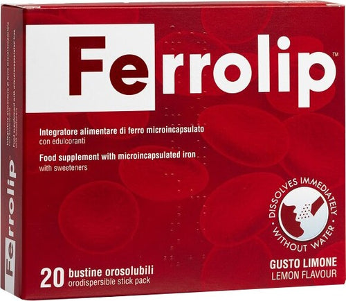 FERROLIP-20-BUSTINE-OROSOLUBILI-GUSTO-LIMONE