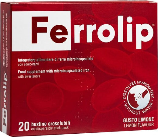 FERROLIP-20-BUSTINE-OROSOLUBILI-GUSTO-LIMONE