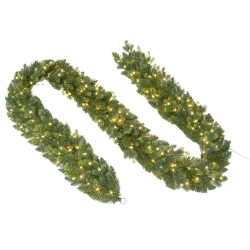 Festone natalizio Madison con 200 led ghirlanda in PE effetto Real Touch 270 cm
