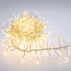 Festone di Luce argento con  microled bianco caldo e bianco freddo