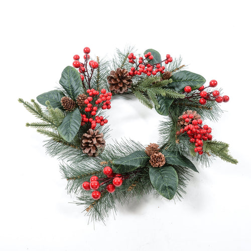 Dietroporta natalizio con bacche a forma di Ghirlanda decorazione natalizia