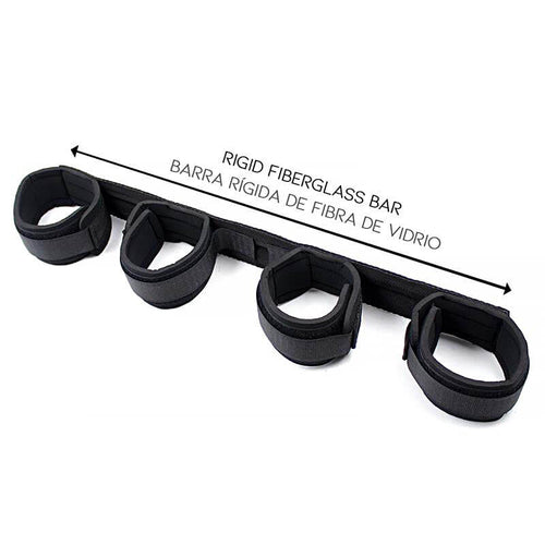 Barra divaricatrice bondage Fetish Addict manette cavigliere blocco BDSM kit nera 40 cm