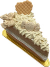 Fetta di torta finta da esposizione beige con cramella fiocco e biscottino Casa e cucina/Teglie da forno e accessori per pasticceria/Accessori e utensili per pasticceria/Utensili decorativi/Torte e dolci finti Led Mall Home - Napoli, Commerciovirtuoso.it