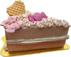Fetta di torta finta da esposizione rosa con caramella fiocco e biscottino Casa e cucina/Teglie da forno e accessori per pasticceria/Accessori e utensili per pasticceria/Utensili decorativi/Torte e dolci finti Led Mall Home - Napoli, Commerciovirtuoso.it
