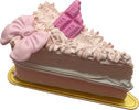 Fetta di torta finta da esposizione rosa con fiocco e cioccolato Casa e cucina/Teglie da forno e accessori per pasticceria/Accessori e utensili per pasticceria/Utensili decorativi/Torte e dolci finti Led Mall Home - Napoli, Commerciovirtuoso.it