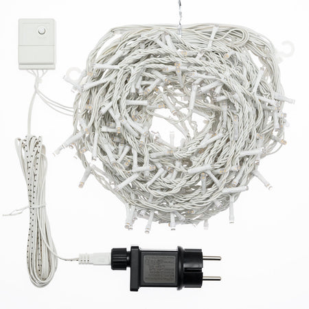 Cascata effetto Nevicata luci a led per esterno decorazione natalizie h 80 x 360 cm