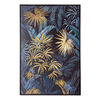 Quadro Bold 82 x 122 con stampa su tela con applicazioni ad olio e fogli dorati