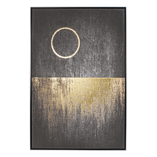 Quadro Bold 82 x 122 con stampa su tela con applicazioni fogli dorati
