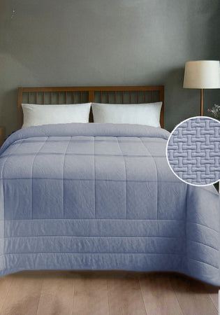 Trapunta Matrimoniale Velluto Jacquard Modrian – Effetto Martellato 260x260 cm