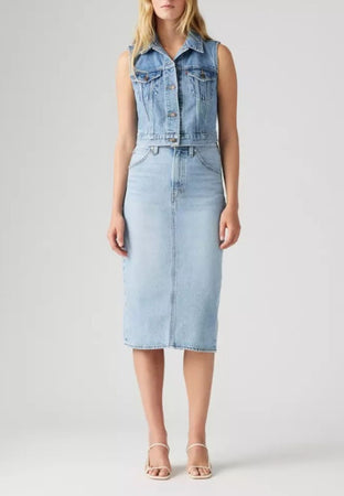 LEVI'S GONNA HR BACK SLIT SKIRT RIVETING da donna