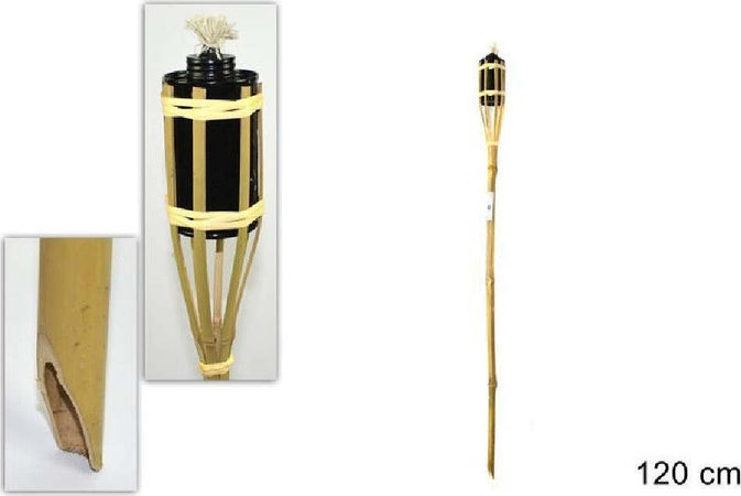 Fiaccola Bamb? Bamboo 120 Cm Per Esterno Giardino Luce Torcia Stoppino Ro000444 Articoli da Giardino > Arredo giardino > Prodotti Da Esterno Trade Shop italia - Napoli, Commerciovirtuoso.it