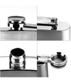 Fiaschetta Bottiglietta In Acciaio Inox Da 177 Ml 6 Once Tascabile Ergonomico