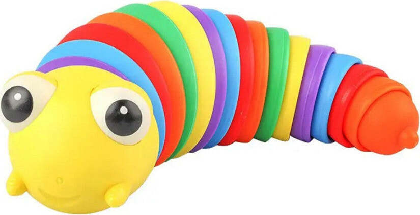 Fidget-Slug-Toy-Gioco-Antistress-Lumaca-Colorata-Sensoriale-Bambini-Adulti-Verme