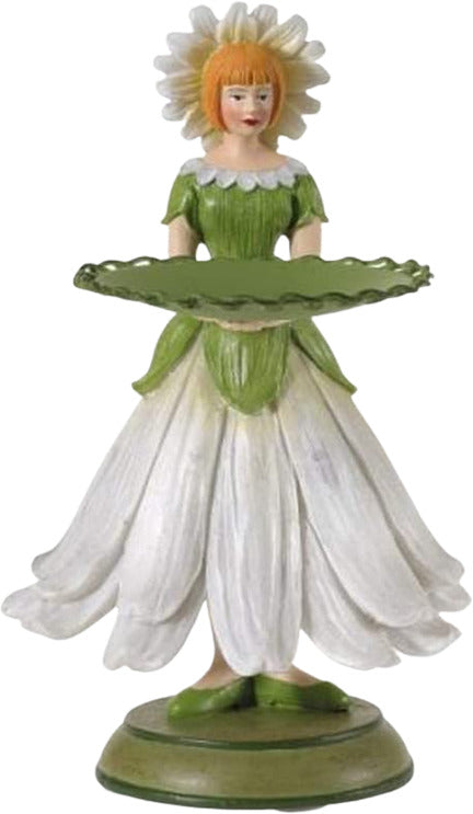 Figura Decorativa Ragazza Margherita Con Piatto Soprammobili Casa e cucina/Decorazioni per interni/Accessori decorativi/Soprammobili Liquidator Italia - Nicosia, Commerciovirtuoso.it