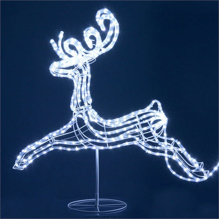 Figura luminosa 2 renne con slitta decorazione natalizia per esterno 4 mt Casa e cucina/Decorazioni per interni/Addobbi e decorazioni per ricorrenze/Decorazioni natalizie/Oggettistica MagiediNatale.it - Altamura, Commerciovirtuoso.it