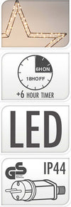 Figura natalizia decorativa pensile, con luci a LED, con timer e trasformatore Casa e cucina/Decorazioni per interni/Addobbi e decorazioni per ricorrenze/Decorazioni natalizie/Luci natalizie/Catene luminose per esterni MagiediNatale.it - Altamura, Commerciovirtuoso.it
