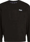 Fila-Felpa-Uomo-Senza-Cappuccio-Girocollo-Logo-Piccolo-Felpa-Nera
