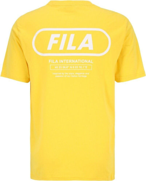 Fila-Linxi-Graphic-Tee---T-shirt-Con-Stampa-Gialla-Girocollo-Uomo