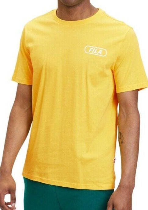 Fila-Linxi-Graphic-Tee---T-shirt-Con-Stampa-Gialla-Girocollo-Uomo