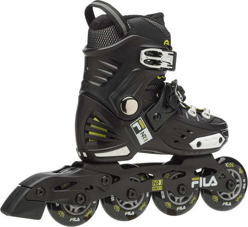 FILA-SKATES-NRK-Junior,-Pattini-in-Linea-Unisex-Bambino,-Nero/Lime