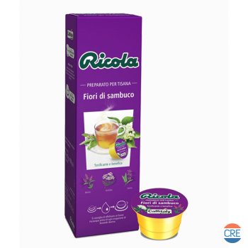 Tisana Fiori di Sambuco, 10 Capsule Ricola Originali per Caffitaly System