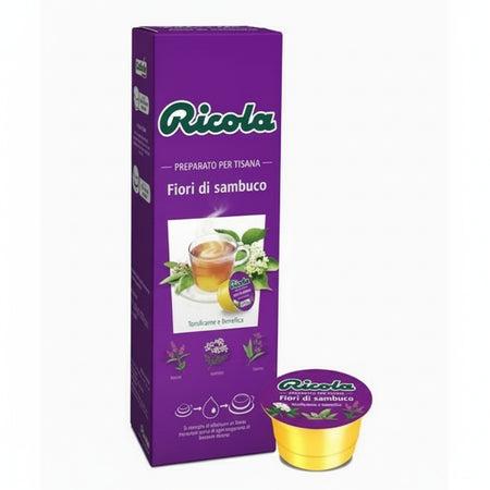 Tisana Fiori di Sambuco, 10 Capsule Ricola Originali per Caffitaly System