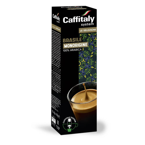 Caffè Brasile, 10 Capsule Monorigine Originali per Caffitaly System
