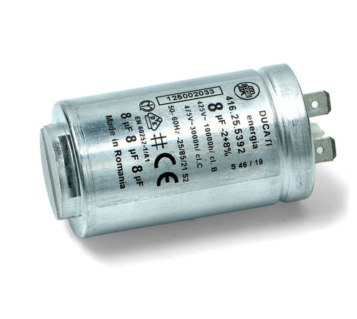 Condensatore 8uF Metallico per Lavatrice e Asciugatrice Aeg