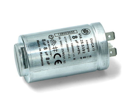 Condensatore 8uF Metallico per Lavatrice e Asciugatrice Aeg