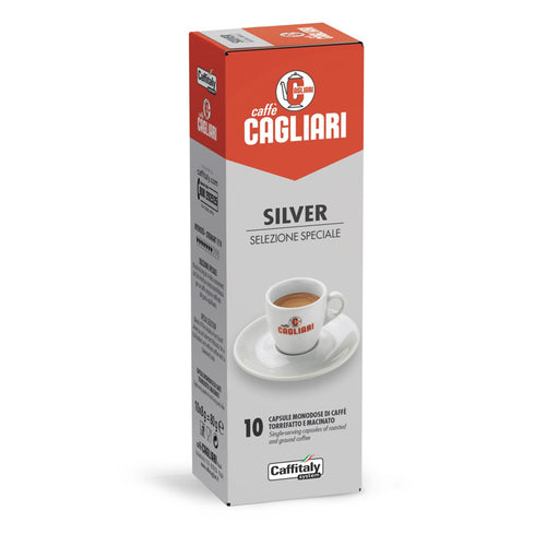 Caffè Silver, 10 Capsule Cagliari Originali per Caffitaly System