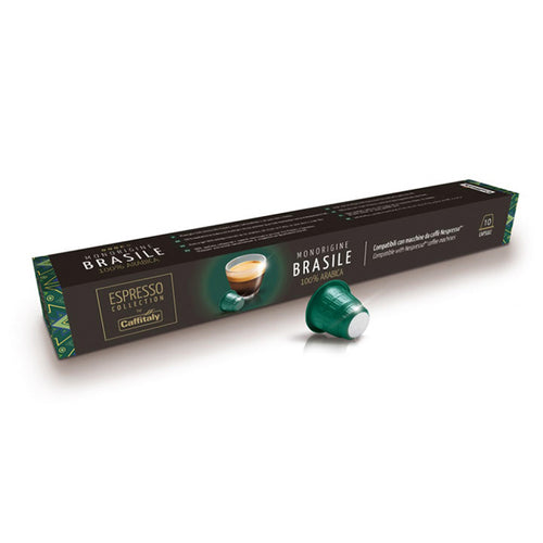 10 Capsule Compatibili con Macchina da Caffè Nespresso - Miscela Brasile