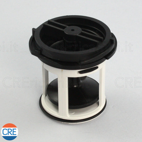 Filtro Tappo con Spillo Compatibile per Lavatrice Whirlpool AWG, AWL, AWM, AWO