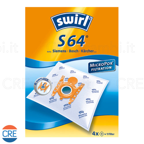 Sacchetti Microfibra x4 e Filtro Aria Compatibili per Aspirazione Bosch, Siemens, Karcher, Krups, Privileg