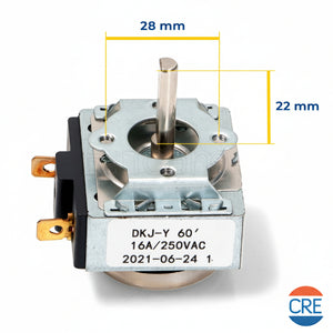 Timer 60 Minuti DKJ-Y1 Adattabile per Forno EOB2200, EOB3100, EOB3740, EON2100, FMQ051, FQ60