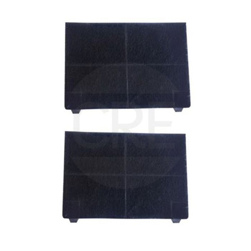 2 Filtri Carbone Attivo 194x136x20mm Rettangolare per Cappa Aspirante